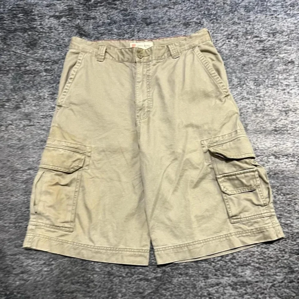 Vintage Y2K Mossimo Cargo Shorts Mens 36‎ Beige Baggy Utility Skater